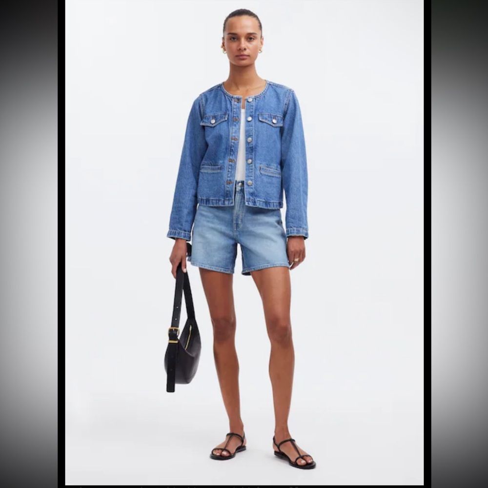 Madewell Denim Lady Jacket in Lakecourt Wash.